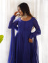 Royal Blue Heavy Pure Soft Georgette Anarkali Dress 192647 Salwar Kameez