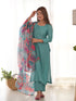 Sea Green Pure Viscose Pant Suit 192654