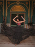 Black Navratri Special Heavy Readymade Faux Georgette Gown Collection Back View