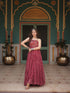 Maroon Navratri Special Heavy Readymade Faux Georgette Gown Collection
