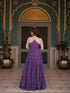 Purple Navratri Special Heavy Readymade Faux Georgette Gown Collection Salwar Kameez