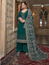 Dark Green Heavy Georgette Palazzo Suit 192691