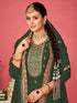 Mehendi Green Vichitra Blooming Pant Suit 192702 Closure View