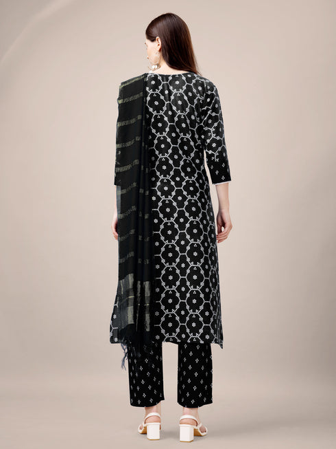 Black Rayon Pant Suit 192750 Salwar Kameez