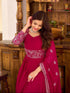 Rani Pink Fox Georgette Anarkali Dress 192761 Back View