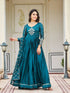 Rama Pure Rangoli Anarkali Dress 192763 Closure View