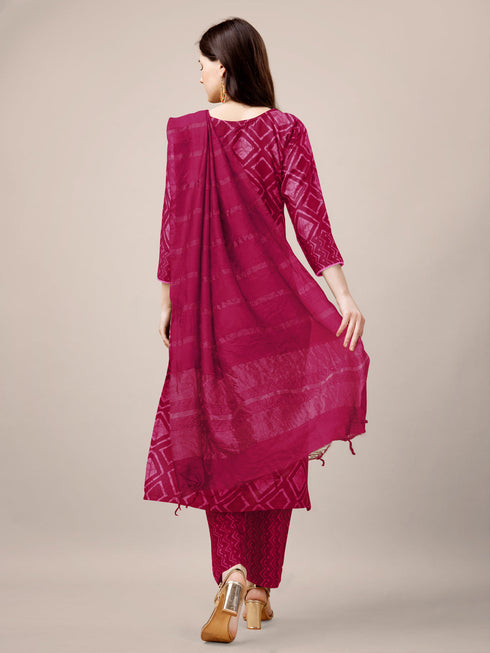 Pink Rayon Pant Suit 192781 Salwar Kameez
