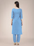 Sky Blue Cotton Blend Pant Suit 192815 Salwar Kameez