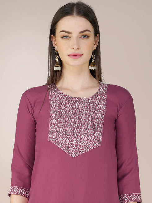 Yellow Cotton Blend Pant Suit 192818 Back View