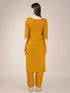 Yellow Cotton Blend Pant Suit 192818 Salwar Kameez