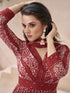 Maroon Real Georgette Anarkali Dress 192850 Salwar Kameez