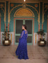 Navy Blue Navratri Special Heavy Readymade Faux Georgette Gown Collection Back View