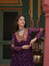 Purple Navratri Special Heavy Readymade Faux Georgette Gown Collection Salwar Kameez
