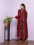 Maroon Modal Silk Pant Suit 192888 Salwar Kameez