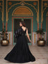 Black Navratri Special Heavy Readymade Reyon Gown Collection Salwar Kameez