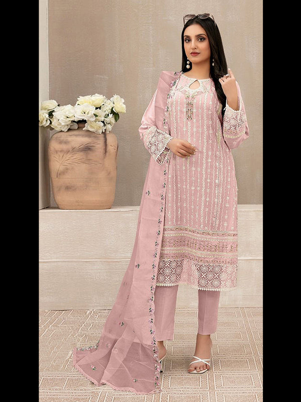 Pink Heavy Fox Georgette Pant Suit 192980