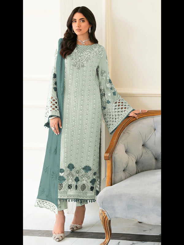 Light Pista Heavy Fox Georgette Pant Suit 192988