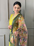 Lemon Yellow Viscose Chanderi Pant Suit 193058 Salwar Kameez