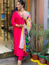 Rani Pink Viscose Chanderi Pant Suit 193060 Closure View