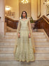 Light Pista Net Anarkali Suit 193085