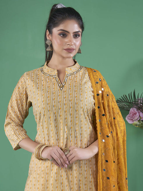 Multi Cotton Blend Pant Suit 193201 Closure View