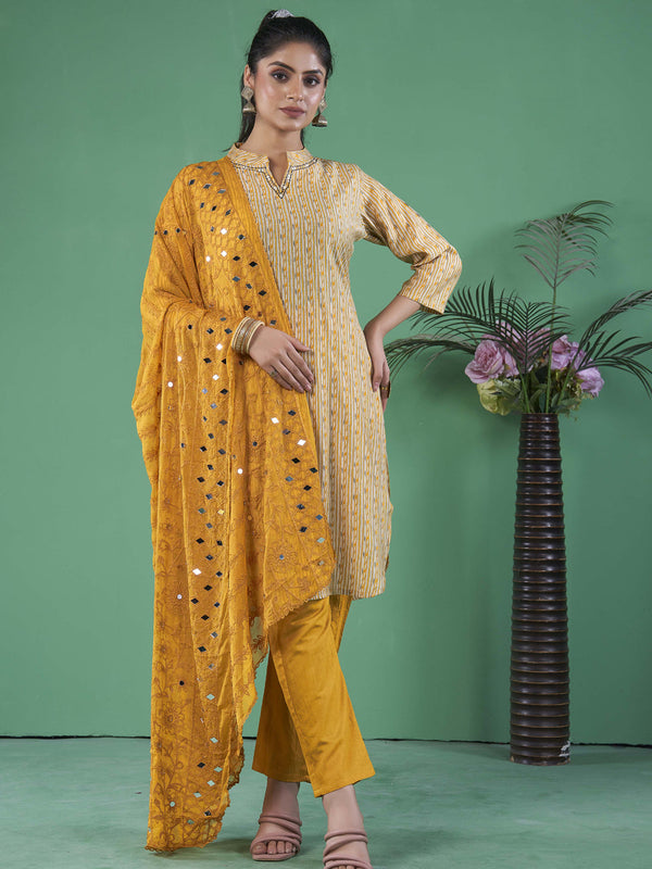 Multi Cotton Blend Pant Suit 193201