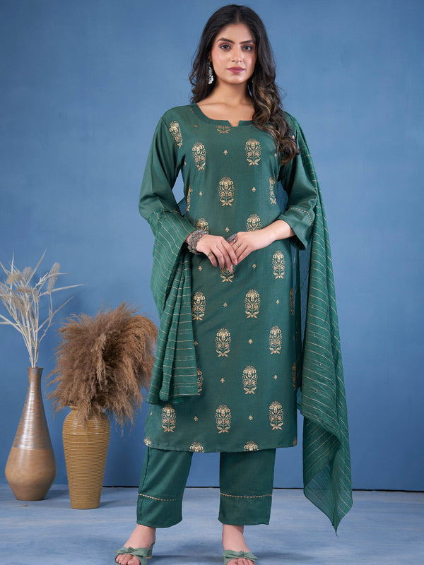 Mehendi Art Silk Pant Suit 193217