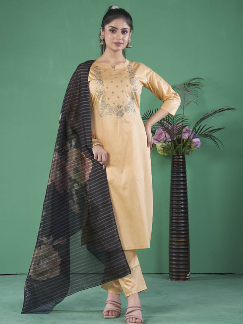 Chiku Art Pure Silk Pant Suit 193231