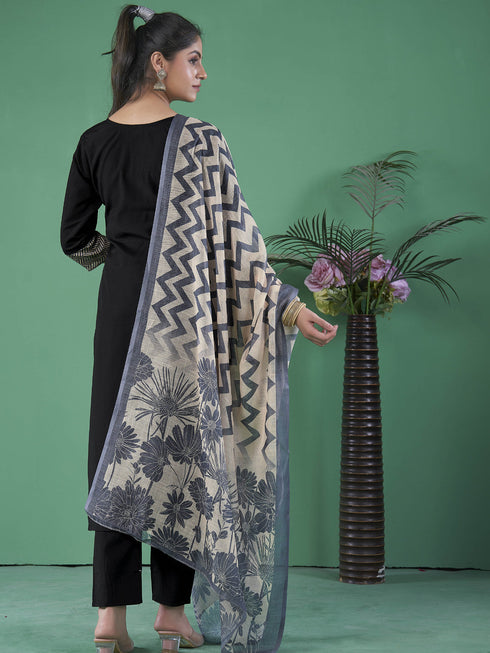 Black Art Pure Silk Pant Suit 193233 Salwar Kameez