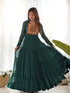 Green Heavy Pure Soft Fox Georgette Anarkali Dress 193238