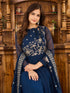 Navy Blue Fox Georgette Anarkali Dress 193239 Salwar Kameez