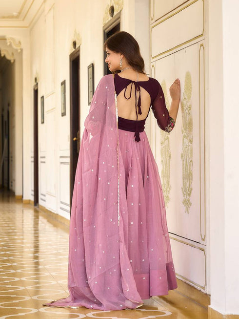 Multi Shimmer Anarkali Dress 193356 Salwar Kameez