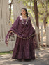 Onion Vichitra Shimmer Anarkali Dress 193437 Back View