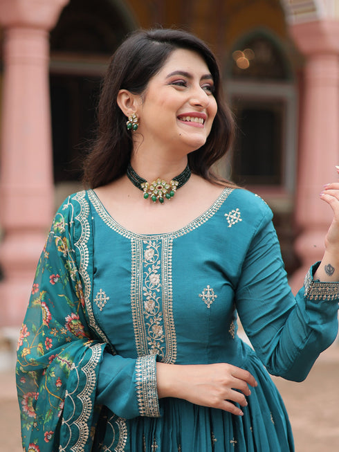 Rama Chinon Anarkali Dress 193441 Salwar Kameez