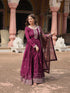 Wine Chinon Anarkali Dress 193442