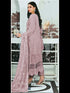 Mauve Heavy Faux Georgette Pant Suit 193453 Closure View