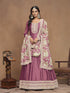 Mauve Art Silk Anarkali Dress 193480 Closure View