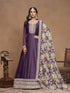 Purple Art Silk Anarkali Dress 193481