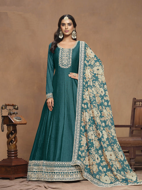 Rama Art Silk Anarkali Dress 193482