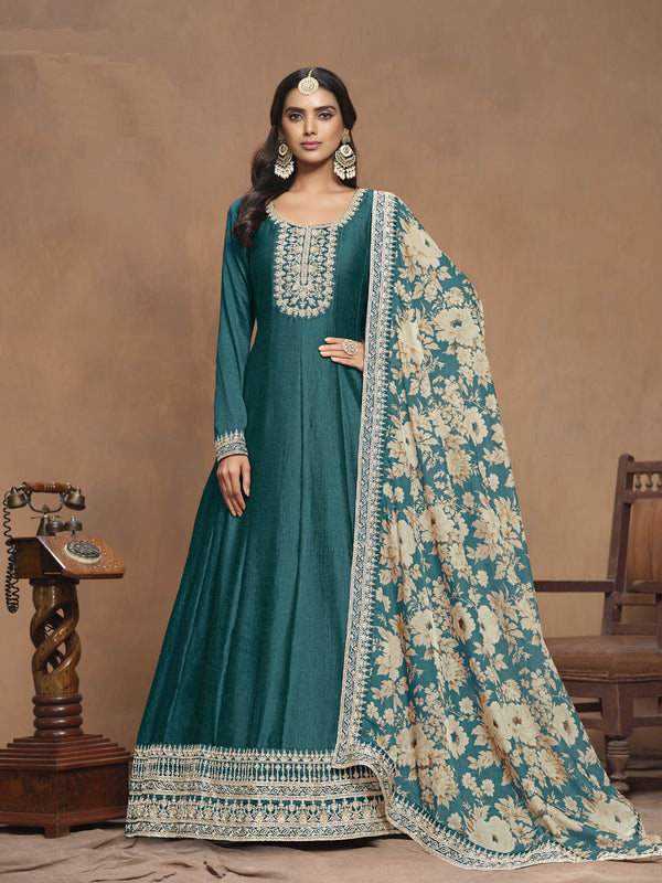 Rama Art Silk Anarkali Dress 193482