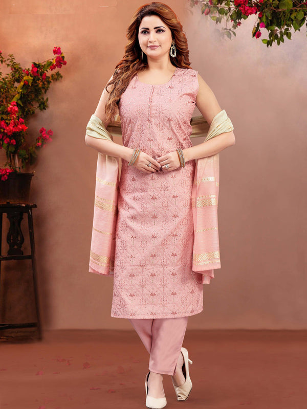 Peach Soft Silk Pant Suit 193509