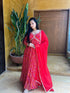 Red Pure Bandhej Anarkali Dress 193536