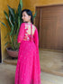 Rani Pink Fox Georgette Anarkali Dress 193538 Closure View
