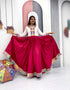 Multi Kiana Cotton Anarkali Dress 193543 Closure View