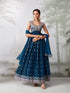 Teal Rangoli Georgette Anarkali Dress 193555