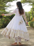 White Georgette Anarkali Dress 193571 Closure View