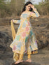Multi Organza Anarkali Dress 193572 Closure View