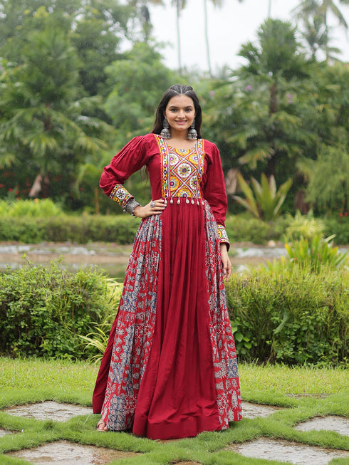 Multi Rayon Anarkali Dress 193661