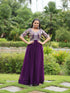 Purple Faux Blooming Anarkali Dress 193664