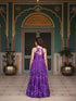 Purple Chinon Anarkali Dress 193667 Back View